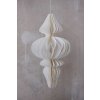 111391 vanocni ozdoba papel dekor papir prumer 16 x vyska 30 cm bila papel dekor