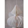 111391 3 vanocni ozdoba papel dekor papir prumer 16 x vyska 30 cm bila papel dekor