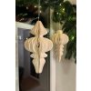 111391 5 vanocni ozdoba papel dekor papir prumer 16 x vyska 30 cm bila papel dekor