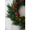 111424 5 vanocni venec serto plast prumer 70 cm zelena serto