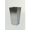 16359 2 kvetinac classic brouseny nerez vyska 90 cm stribrny