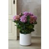 Umělá hortenzie HYDRANGEA v bílém květináči, výška 78 cm, růžová
