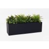 Truhlík FLOBO, sklolaminát, šířka 60 cm, antracit. Odolný, vhodný na parapet, terasu i do interiéru. Na bylinky.