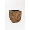 blumentopf pflanzkuebel wasserhyazinthe dunkel natur 25x25x40 wild 3