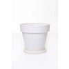 16899 3 miska pod kvetinac plato plast 50 cm bila