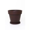 16923 3 miska pod kvetinac plato plast 37 cm hneda
