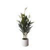 kunstpflanze blumenrohr weiss mit uebertopf canna 160cm freisteller