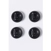 Sada koleček ROLLAR, 4-set, plast, černá