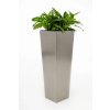 Květináč CLASSIC, broušený nerez, výška 100 cm, stříbrný, outlet