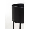 13407 11 kvetinac na vysokych nohach elevate round ocel vyska 79 cm cerny mat