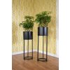 13407 12 kvetinac na vysokych nohach elevate round ocel vyska 79 cm cerny mat