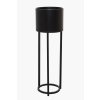13407 16 kvetinac na vysokych nohach elevate round ocel vyska 79 cm cerny mat