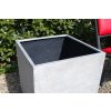 pflanzkuebel block fiberglas beton design grau 60 60 3