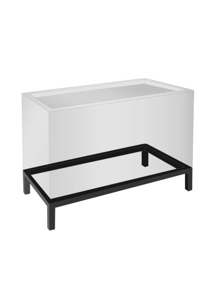 Rám pod kvetináč BASE, práškovaná oceľ, 40x80x10 cm, čierna