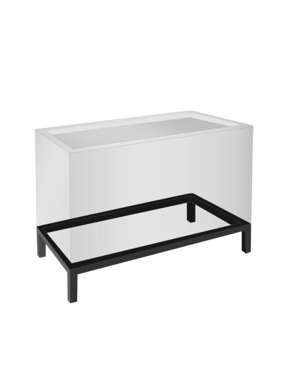 Rám pod kvetináč BASE, práškovaná oceľ, 30x60x10 cm, čierna