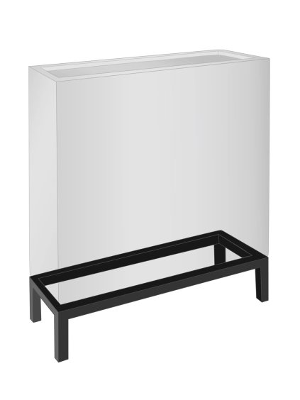 Rám pod kvetináč BASE, práškovaná oceľ, 30x88x10 cm, čierna