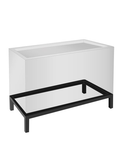 Rám pod kvetináč BASE, práškovaná oceľ, 45x100x10 cm, čierna