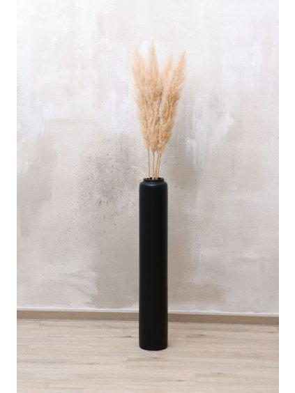Váza DIRETO, sklolaminát, výška 80 cm, čierny mat