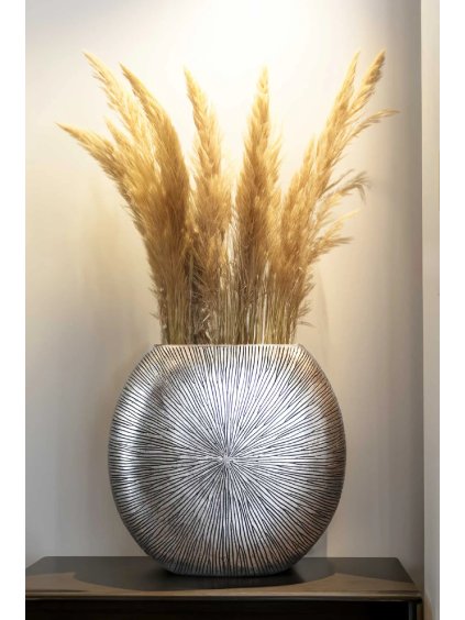 vase bodenvase silber schwarz exklusiv 55 18 50 atena 08