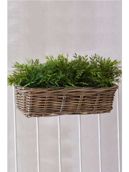 Balkónový hrantík SACADA, ratan, dĺžka 46 cm, natur
