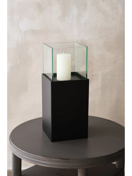 6268 dekorativny svietnik candelita sklolaminat vyska 45 cm cierny candelita