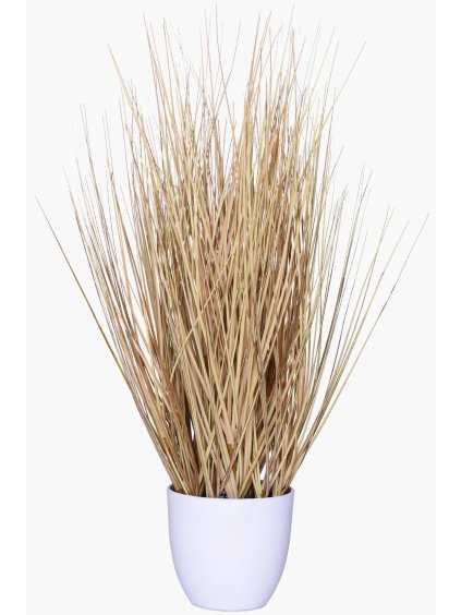 6421 umela trava v kvetinaci boho plast vyska 54 cm bezova boho