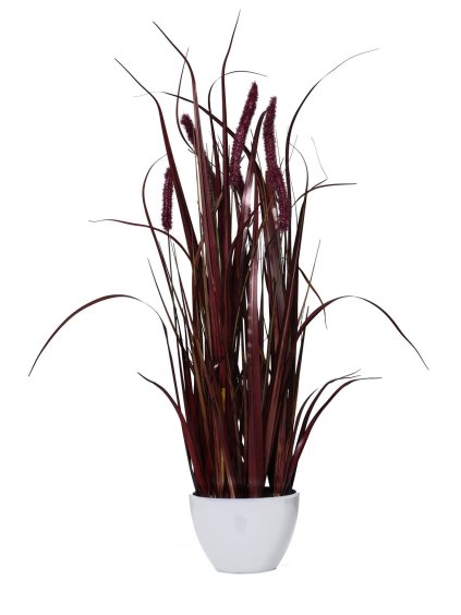 5398 umela trava v kvetinaci rola plast vyska 90 cm cervena rola