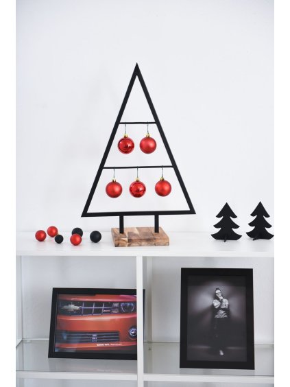 386 dekoracni vianocny stromek noel vyska 58 cm praskovana ocel noel