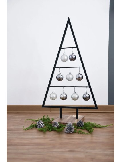 389 dekoracni vianocny stromek noel vyska 78 cm praskovana ocel noel