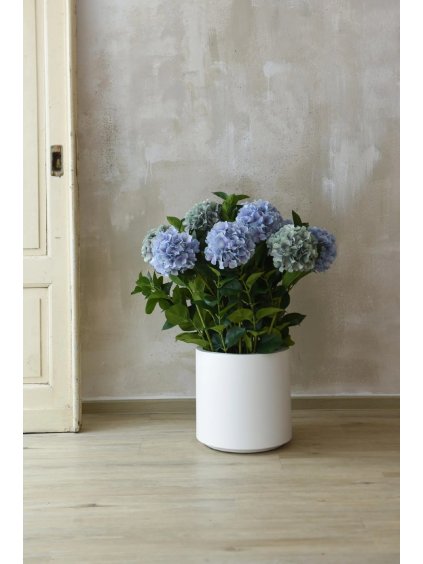 hortensie kunstpflanze blau gruen mit topf 70x90 01