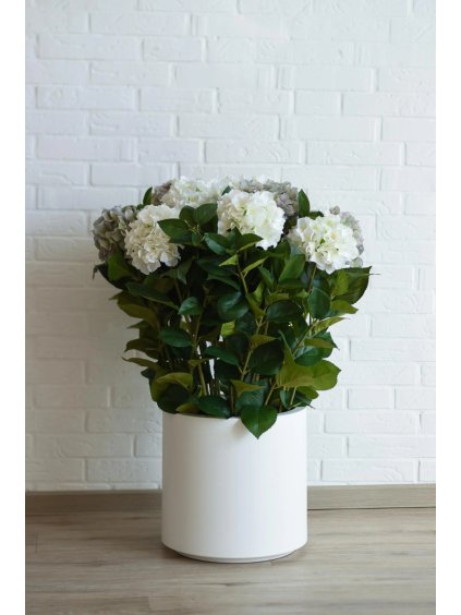 hortensie kunstpflanze weiss blau mit topf 70x90 01