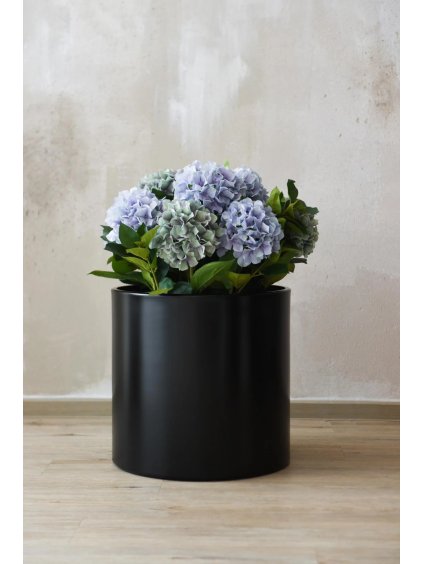 pflanzkuebel blumenkuebel rund aluminium schwarz new rondo 45x45 01