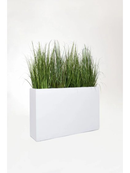 pflanzkuebel sichtschutz fiberglas weiss matt 117x30x75 elemento 1