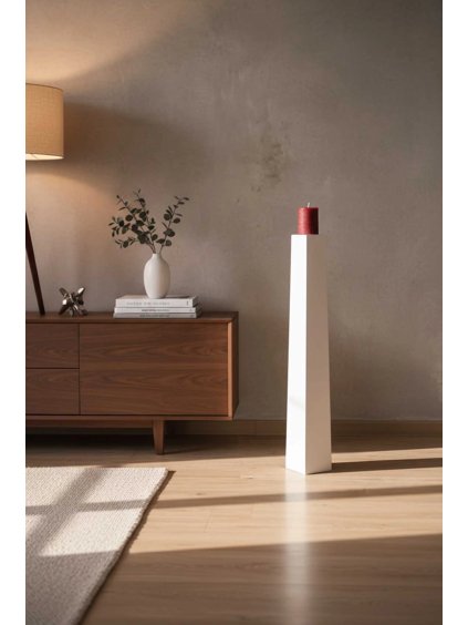 bodenvase fiberglas weiss matt obelisk 80 ki 04 4066147003638