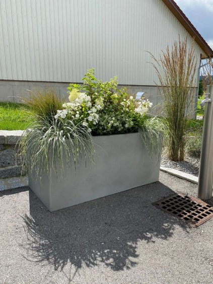 blumenkuebel pflanztrog maxi fiberglas beton design grau garten 100 01