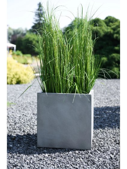 pflanzkuebel garten kiesbeet quadratisch beton optik fiberglas block 45x45 1