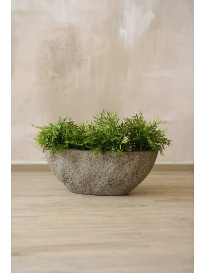 pflanzschale fiberglas erdgrau barco 55x24x21 01 4066147010926