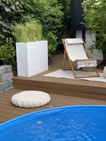 Kvetináč ELEMENTO, sklolaminát, šírka 88 cm, biely mat