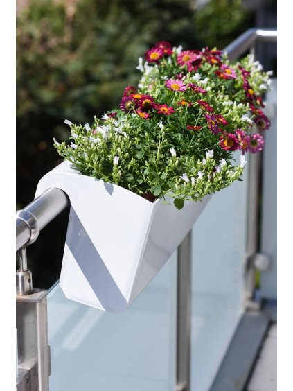 Balkónový hrantík BALKONA CLASSICO, plast, šírka 80 cm, biely lesk
