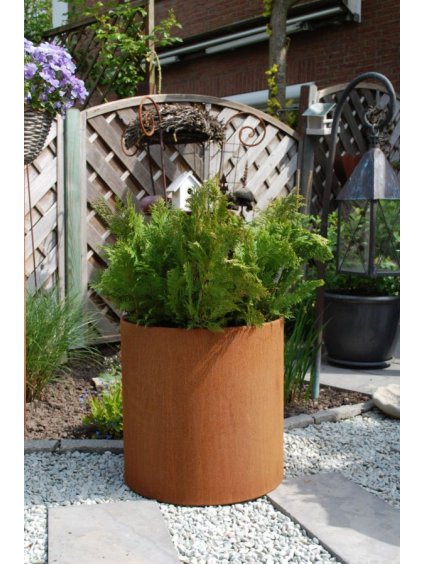 Kvetináč NEW RONDO, corten, Ø 50 cm, hnedý