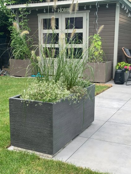 Hrantík MAXI, sklolaminát, šírka 100 cm, sivá, riadky