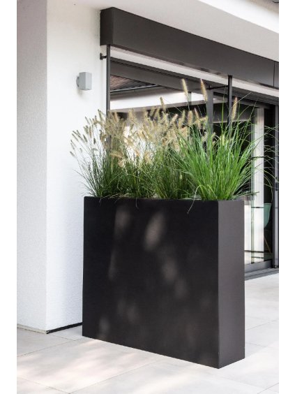 Deliaci kvetináč ELEMENTO, sklolaminát, šírka 117 cm, antracit