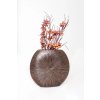 Ozdobná váza ATENA, sklolaminát, výška 50 cm, bronz/meď