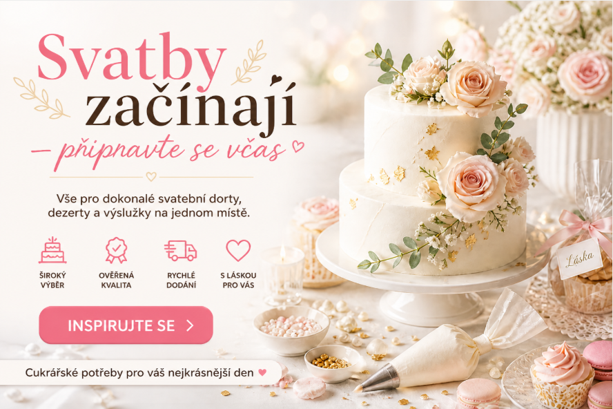 Svatební dorty a cukrářské potřeby na svatby