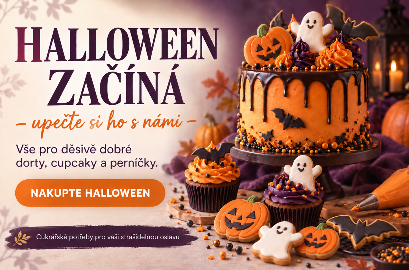 Halloween pečení a zdobení – cukrářské potřeby Lilie