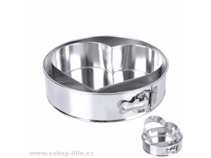 Dortová forma kruh a srdce 24cm – rozevírací forma 122288