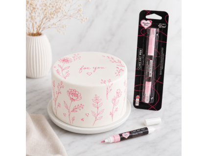 Růžový oboustranný potravinářský fix Dusky Pink