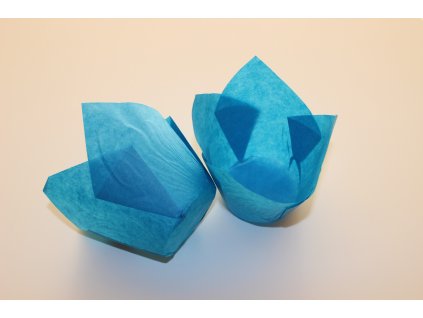 Modré cukrářské tulipánové košíčky 50ks