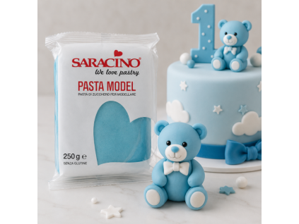Světle modrá modelovací hmota Saracino 250 g
