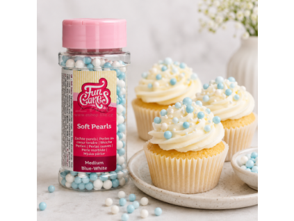 Cukrové perličky modro-bílé FunCakes F52935
